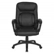 Scranton & Co Black Faux Leather Manager's Chair Padded Arms Nylon Base