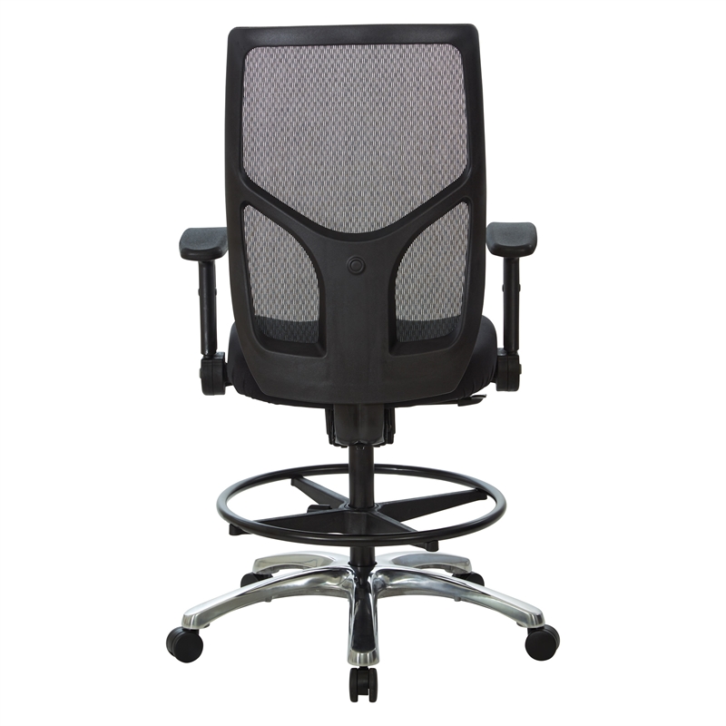Scranton & Co ProGrid Mesh Back Office Chair in Coal Black Fabric