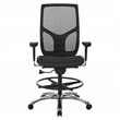 Scranton & Co ProGrid Mesh Back Drafting Chair with Black Mesh Seat