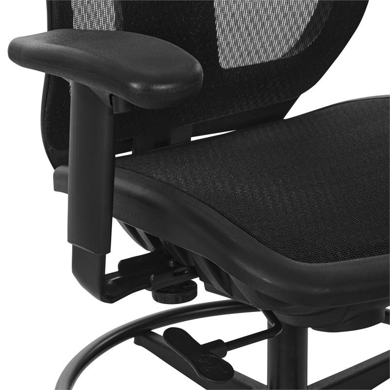 Scranton & Co ProGrid Mesh Back Drafting Chair with Black Mesh Seat