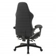 Scranton & Co Gaming Chair with Retractable Footrest in White Faux Leather