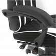 Scranton & Co Gaming Chair with Retractable Footrest in White Faux Leather