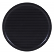 Scranton & Co Round Solid Wood Fluted Pedestal Accent Table in Black