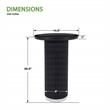 Scranton & Co Round Solid Wood Fluted Pedestal Accent Table in Black