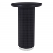Scranton & Co Round Solid Wood Fluted Pedestal Accent Table in Black