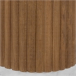 Scranton & Co Round Solid Wood Fluted Pedestal Accent Table in Golden Honey
