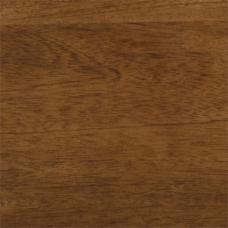 Scranton & Co Round Solid Wood Fluted Pedestal Accent Table in Golden Honey
