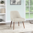 Scranton & Co Dining Chair 2-Pack in Linen White with Medium Oak Wood Legs