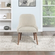 Scranton & Co Dining Chair 2-Pack in Linen White with Medium Oak Wood Legs