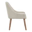 Scranton & Co Dining Chair 2-Pack in Linen White with Medium Oak Wood Legs