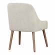 Scranton & Co Dining Chair 2-Pack in Linen White with Medium Oak Wood Legs