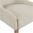 Scranton & Co Dining Chair 2-Pack in Linen White with Medium Oak Wood Legs