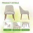 Scranton & Co Dining Chair 2-Pack in Linen White with Medium Oak Wood Legs