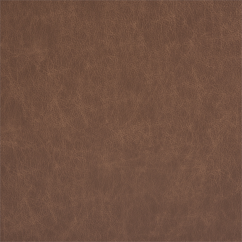 Scranton & Co Pushback Recliner in Saddle Brown Faux Leather