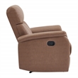 Scranton & Co Pushback Recliner in Saddle Brown Faux Leather