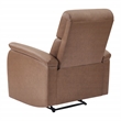 Scranton & Co Pushback Recliner in Saddle Brown Faux Leather