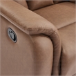 Scranton & Co Pushback Recliner in Saddle Brown Faux Leather