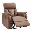 Scranton & Co Pushback Recliner in Saddle Brown Faux Leather