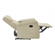 Scranton & Co Contemporary Pushback Recliner in Taupe Faux Leather
