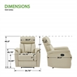 Scranton & Co Contemporary Pushback Recliner in Taupe Faux Leather
