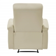 Scranton & Co Contemporary Pushback Recliner in Taupe Faux Leather