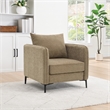 Scranton & Co Accent Chair in Taupe Fabric with Black Metal Legs Modern