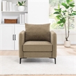 Scranton & Co Accent Chair in Taupe Fabric with Black Metal Legs Modern