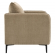 Scranton & Co Accent Chair in Taupe Fabric with Black Metal Legs Modern