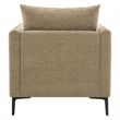 Scranton & Co Accent Chair in Taupe Fabric with Black Metal Legs Modern