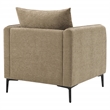 Scranton & Co Accent Chair in Taupe Fabric with Black Metal Legs Modern