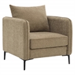 Scranton & Co Accent Chair in Taupe Fabric with Black Metal Legs Modern