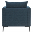 Scranton & Co Accent Chair in Navy Green Fabric with Black Metal Legs