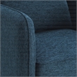 Scranton & Co Accent Chair in Navy Green Fabric with Black Metal Legs