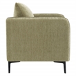 Scranton & Co Accent Chair in Sea Green Fabric with Black Metal Legs