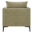 Scranton & Co Accent Chair in Sea Green Fabric with Black Metal Legs
