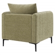 Scranton & Co Accent Chair in Sea Green Fabric with Black Metal Legs