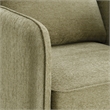 Scranton & Co Accent Chair in Sea Green Fabric with Black Metal Legs