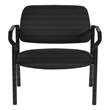 Scranton & Co Big & Tall Guest Chair in Black Fabric 500 lb Capacity