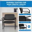 Scranton & Co Big & Tall Guest Chair in Black Fabric PU Arms 500 lb
