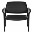Scranton & Co Big & Tall Guest Chair in Black Fabric PU Arms 500 lb