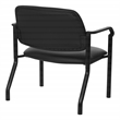 Scranton & Co Big & Tall Guest Chair in Black Fabric PU Arms 500 lb