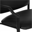 Scranton & Co Big & Tall Guest Chair in Black Fabric PU Arms 500 lb