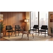 Scranton & Co Big & Tall Guest Chair in Black Fabric PU Arms 400 lb