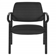 Scranton & Co Big & Tall Guest Chair in Black Fabric PU Arms 400 lb