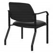Scranton & Co Big & Tall Guest Chair in Black Fabric PU Arms 400 lb