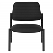 Scranton & Co Big & Tall Armless Guest Chair in Black Fabric 400 lb