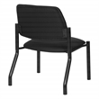 Scranton & Co Big & Tall Armless Guest Chair in Black Fabric 400 lb