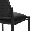 Scranton & Co Big & Tall Armless Guest Chair in Black Fabric 500 lb