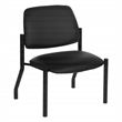 Scranton & Co Big & Tall Armless Guest Chair in Black Fabric 500 lb