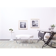 Scranton & Co Modular Lounge Module with Chrome Legs in White Dillon Fabric